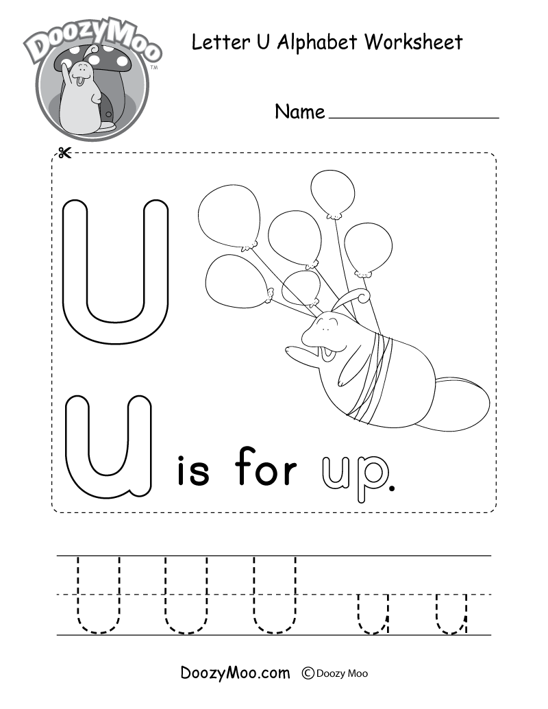 Letter U Alphabet Worksheet