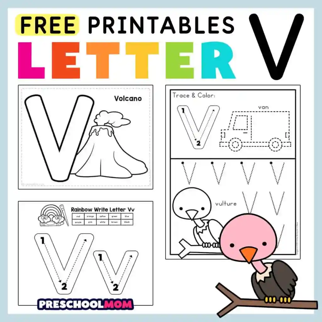 Letter V Preschool Printables Letter V Preschool Printables