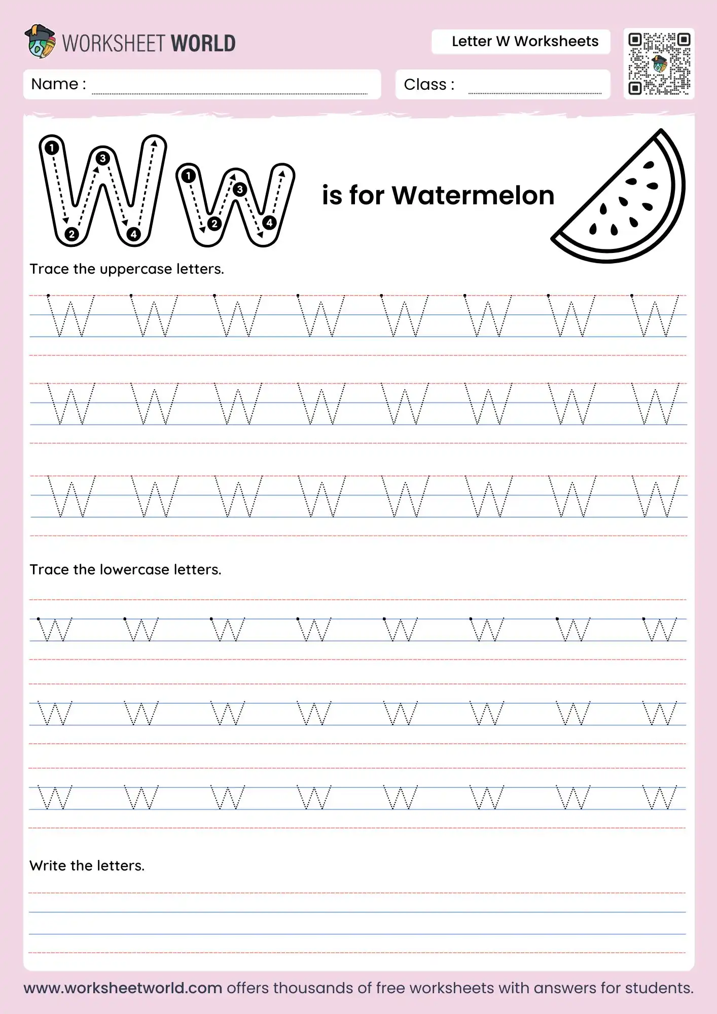 letter w worksheets letter w worksheets