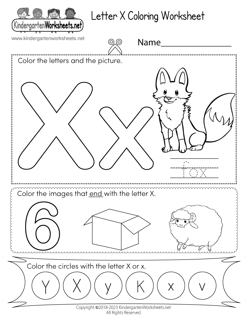 Letter X Coloring Worksheet Printable Letter X Coloring Worksheet Printable