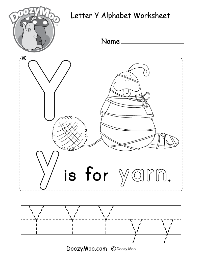 Letter Y Alphabet Worksheet Letter Y Alphabet Worksheet