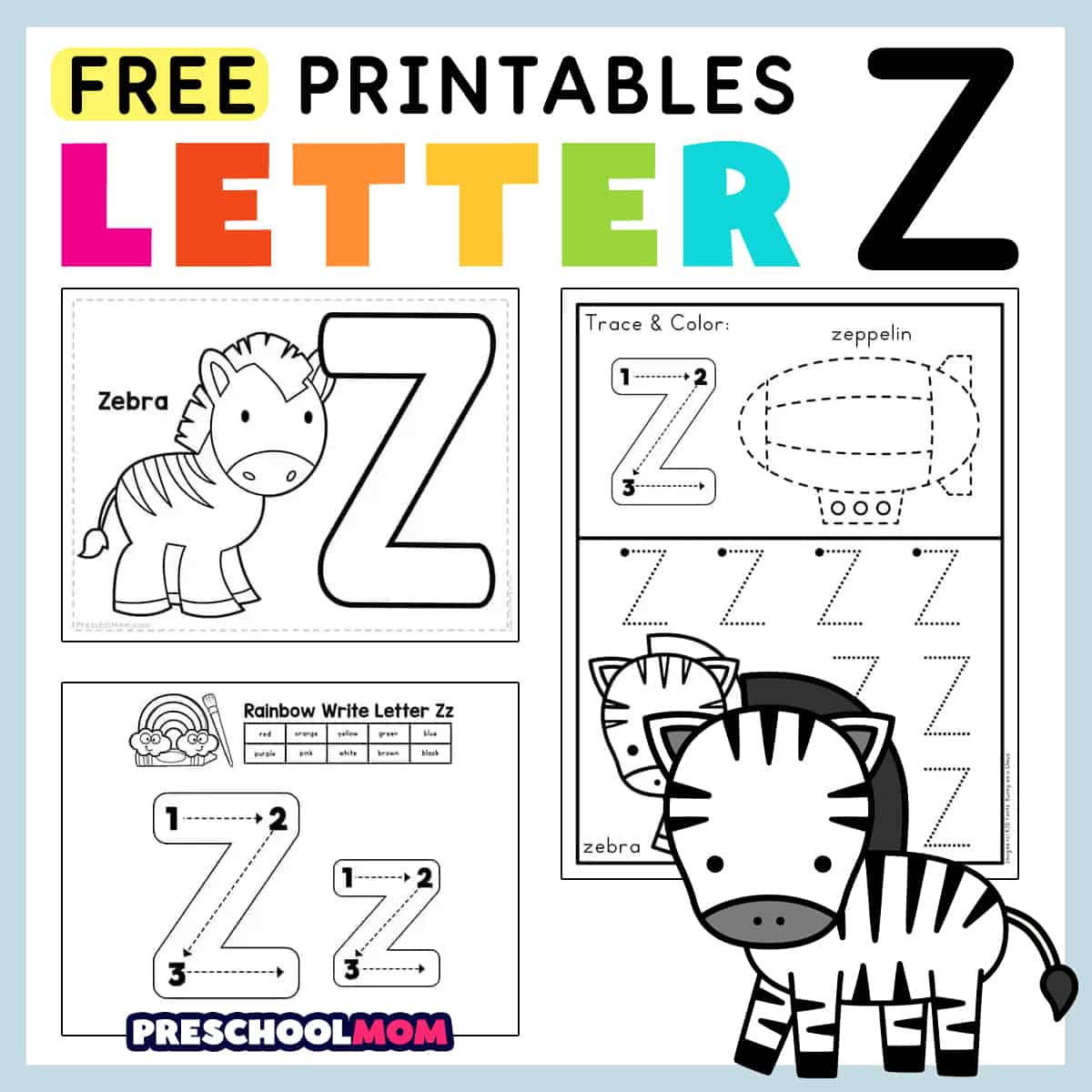 Letter Z Preschool Printables Letter Z Preschool Printables