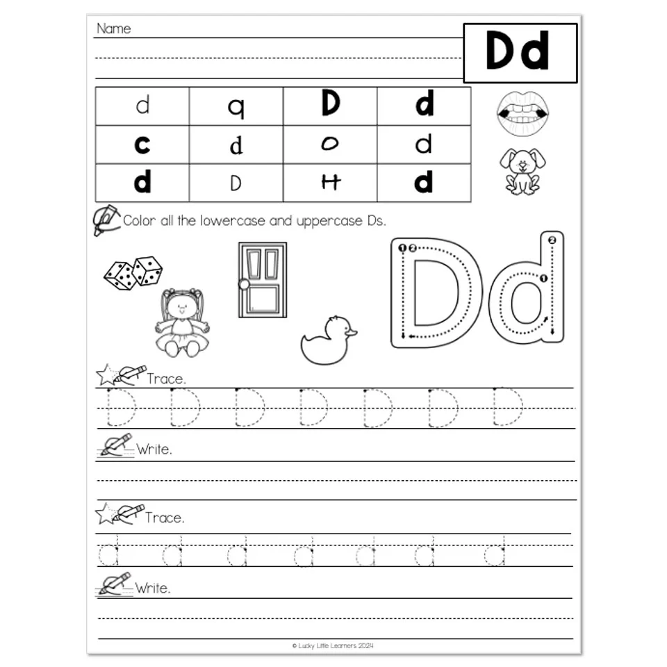 letter d worksheets letter d worksheets