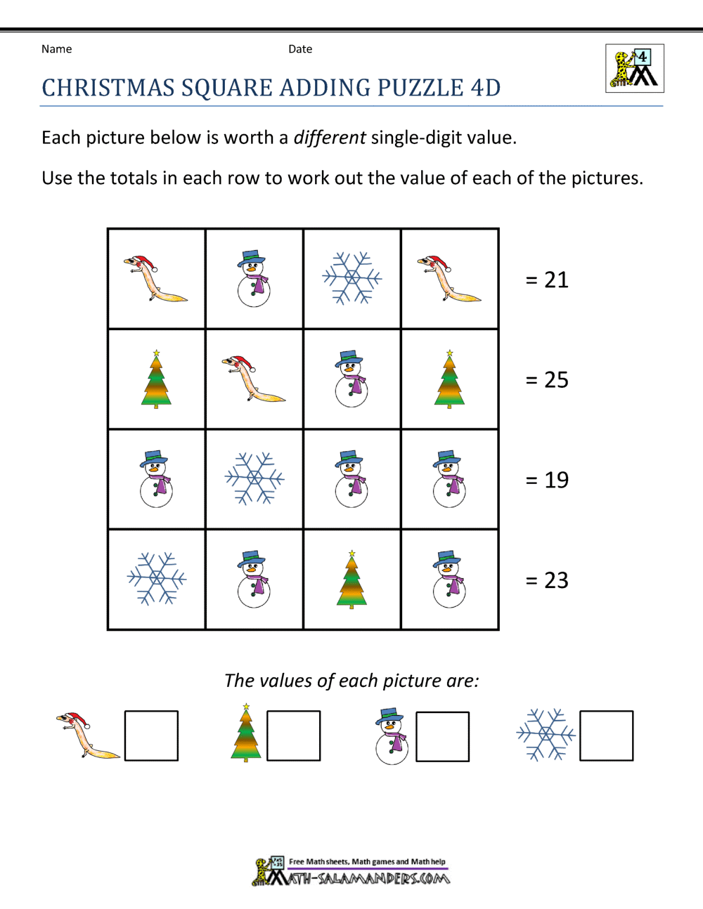 Math Christmas Activities 4th Grade Math Christmas Activities 4th Grade