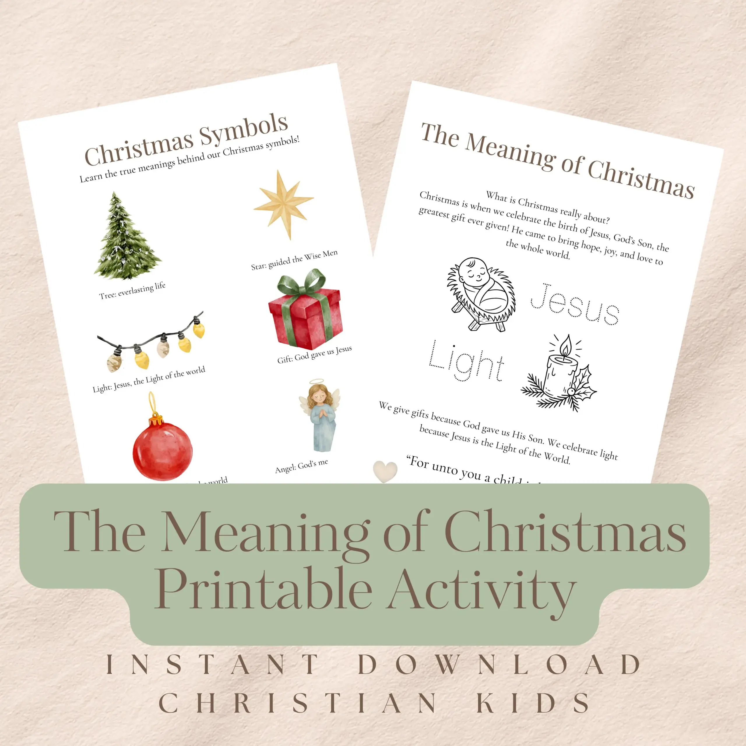 Meaning Of Christmas Printable Activity Meaning Of Christmas Printable Activity