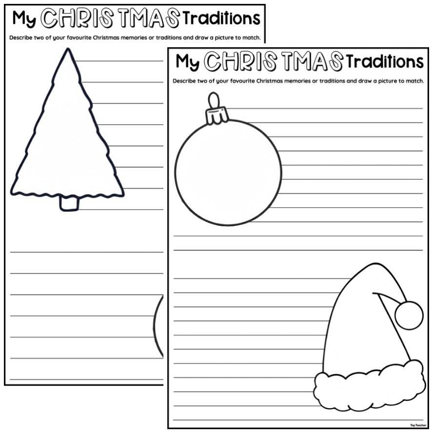 My Christmas Traditions Worksheets My Christmas Traditions Worksheets
