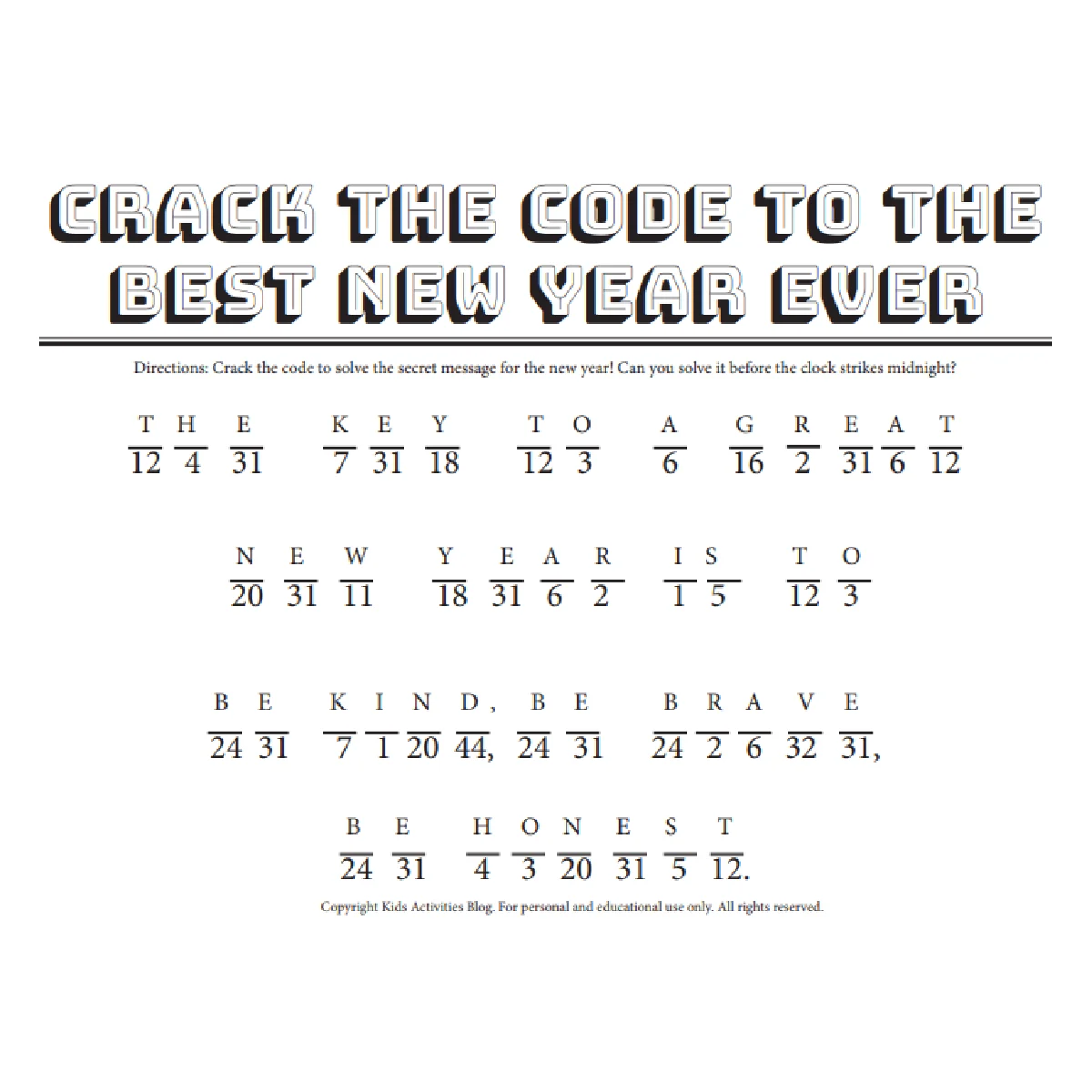 free printable christmas secret code worksheets