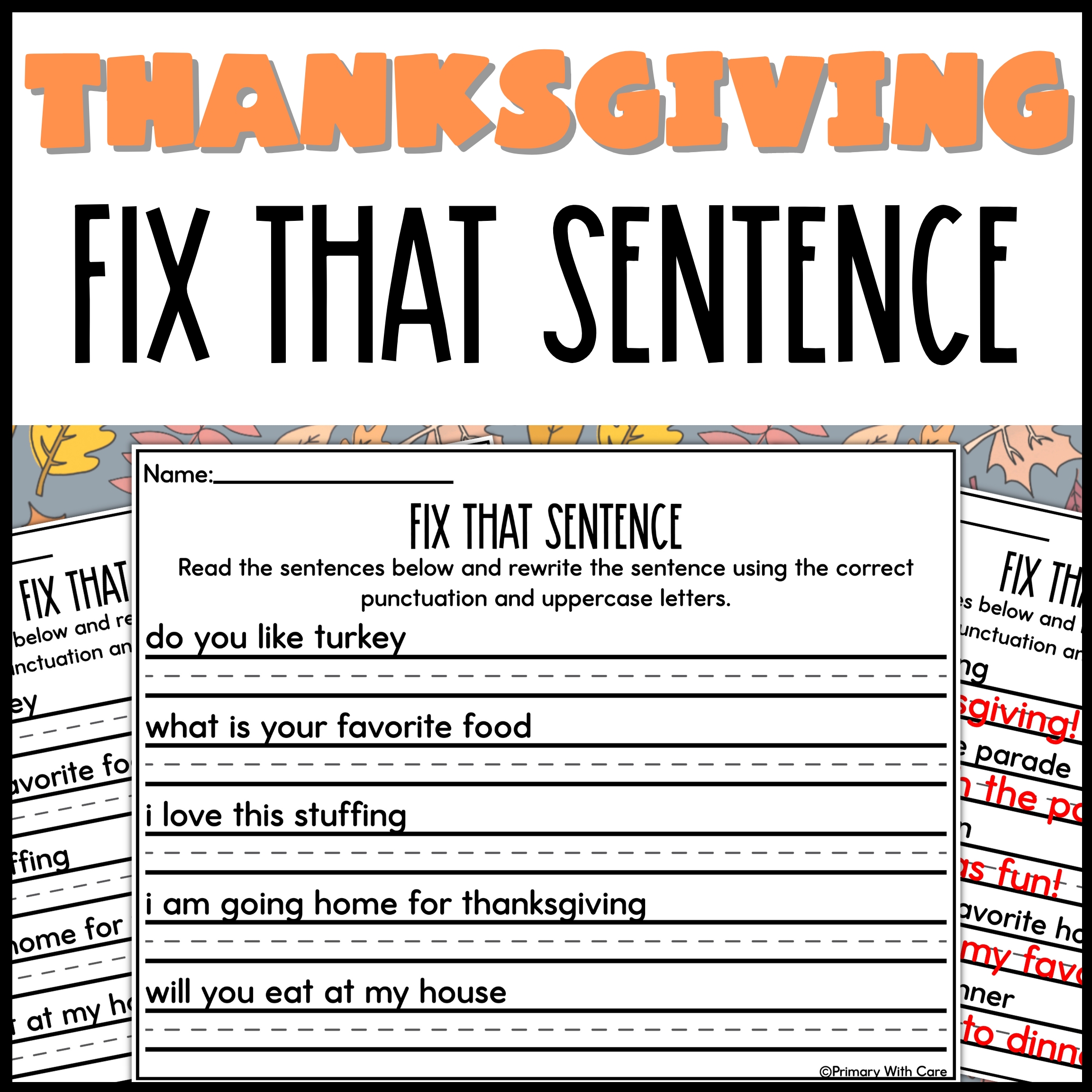 November Fix That Sentence