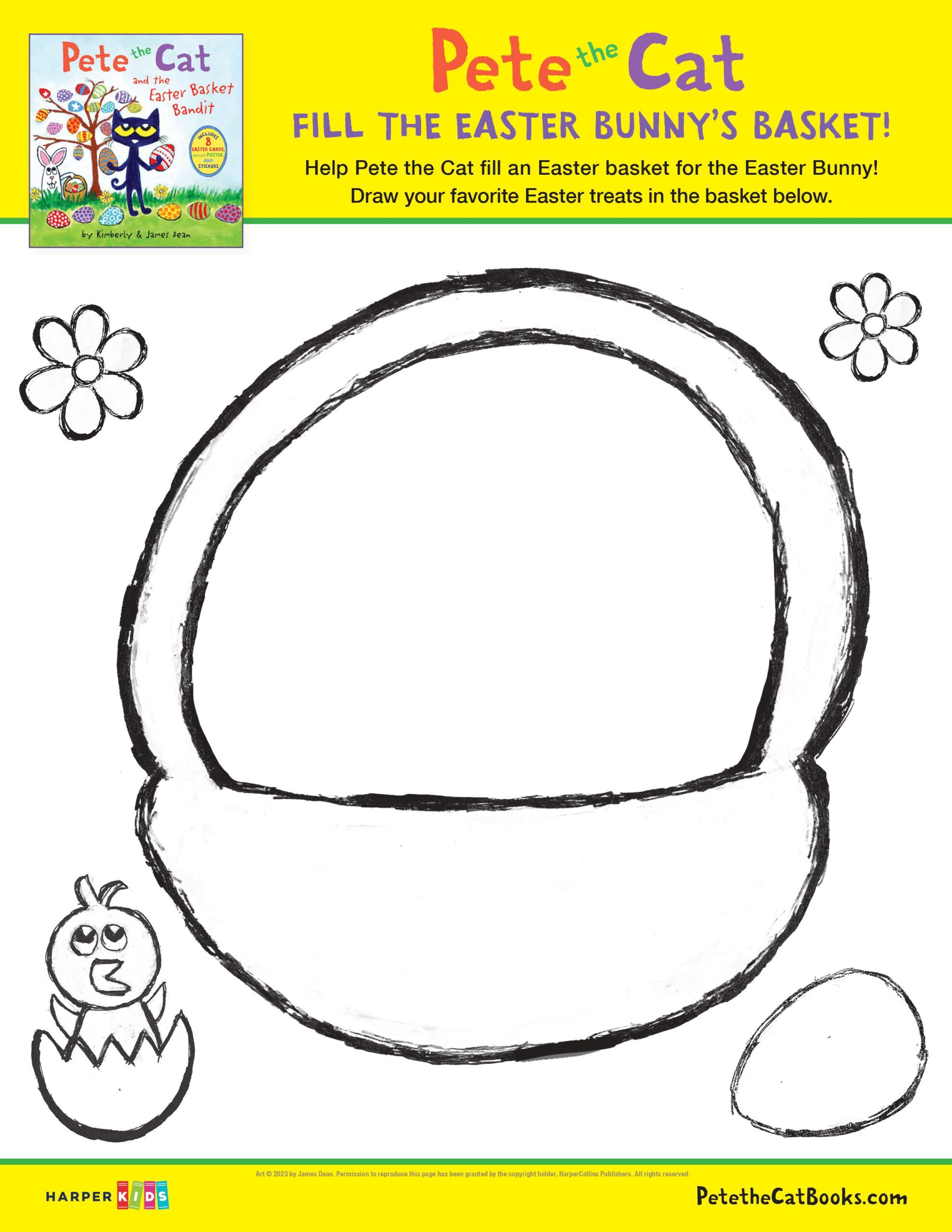Pete The Cat Fill The Easter Bunnys Basket