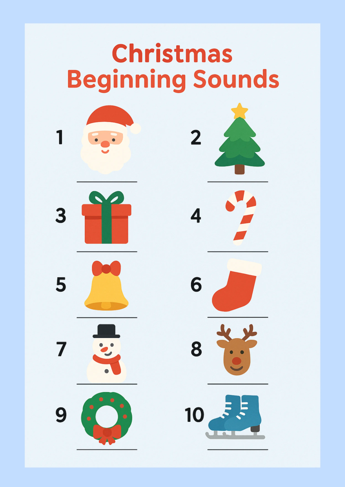 Phonics Christmas Worksheet Phonics Christmas Worksheet