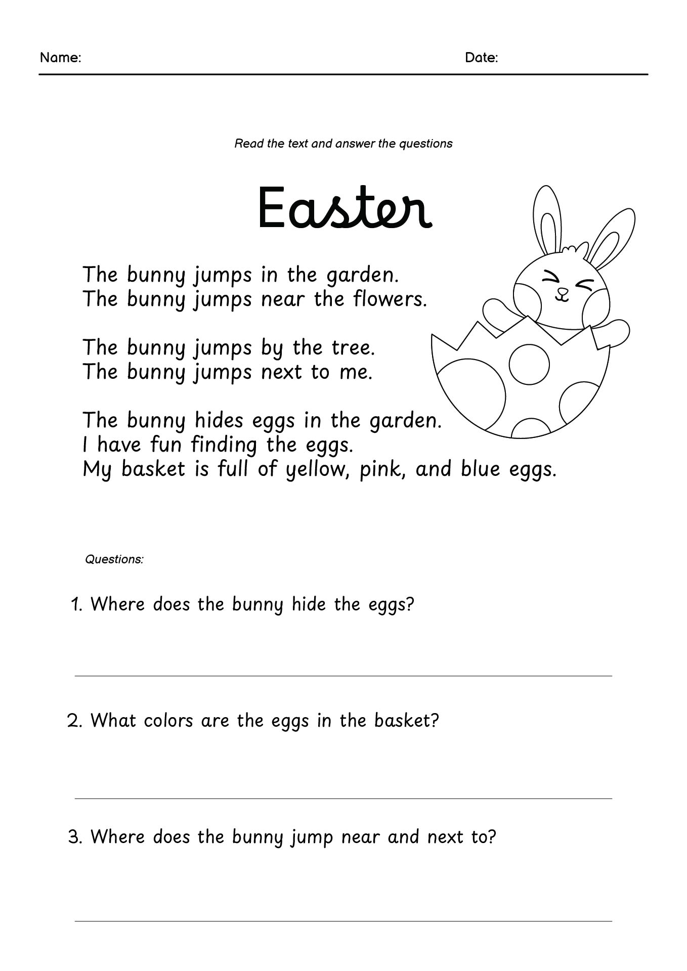Post Easter Reading Worksheets 412581 Post Easter Reading Worksheets 412581