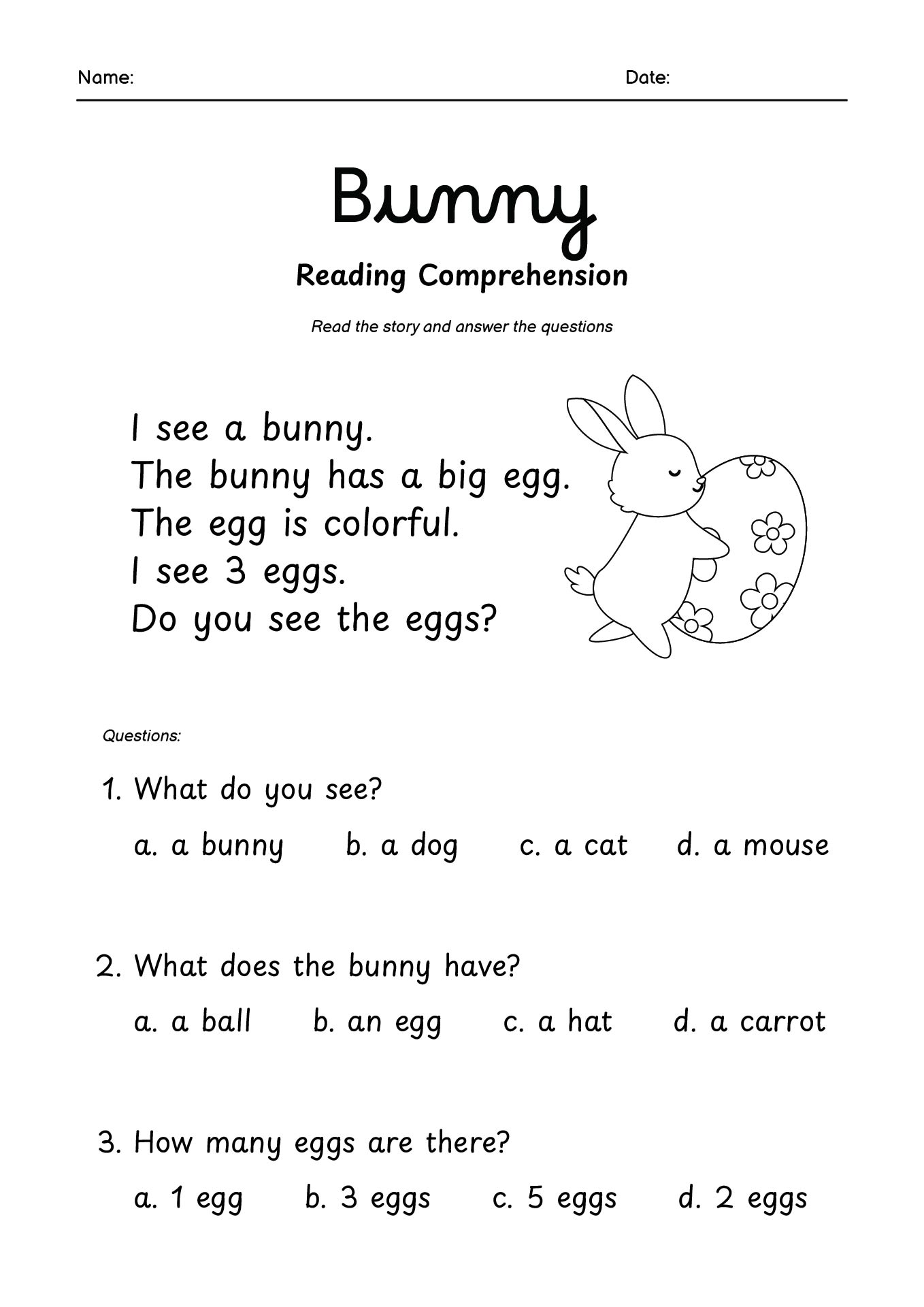 Post Easter Reading Worksheets 412581 Post Easter Reading Worksheets 412581