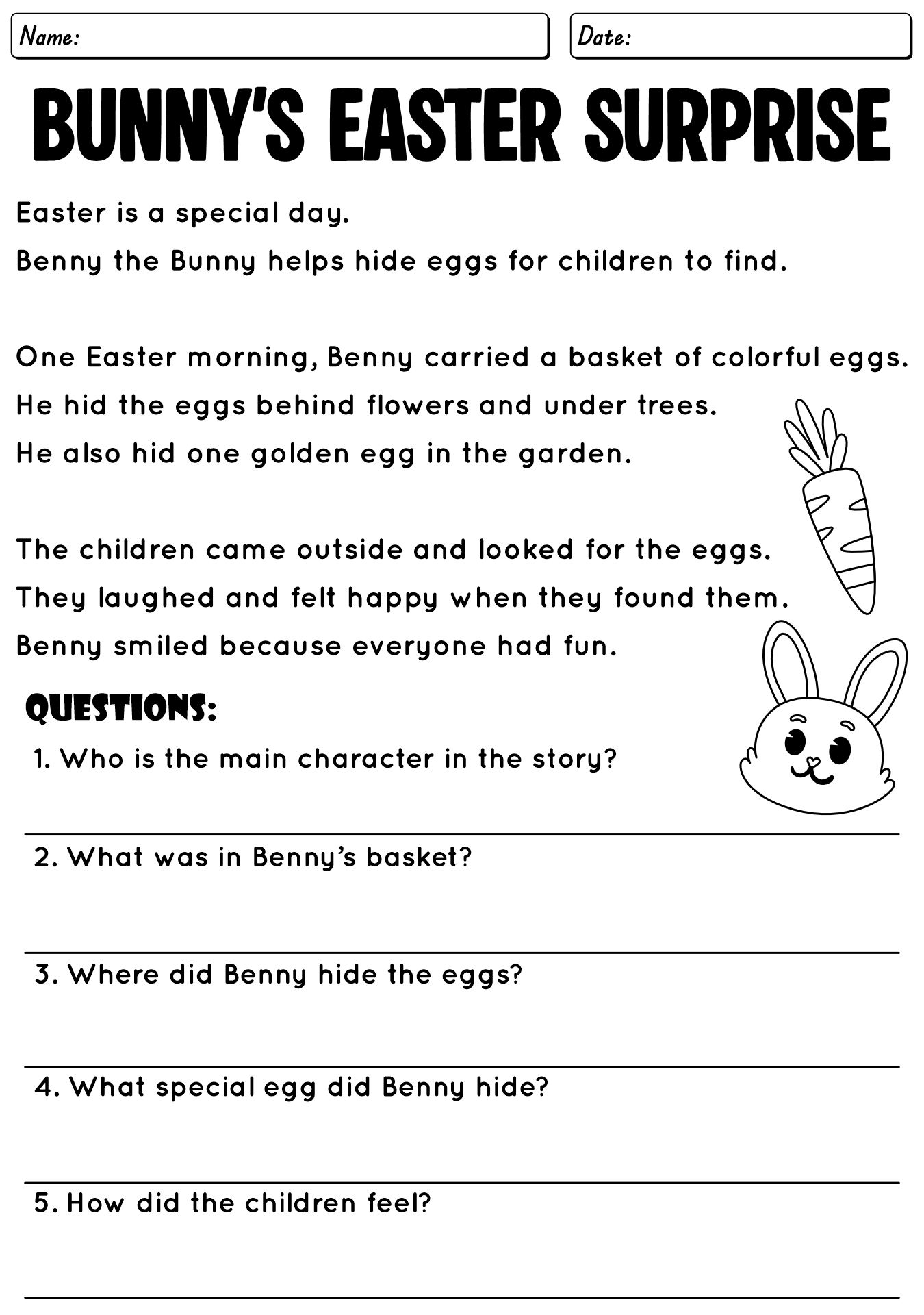 easter grammar worksheets