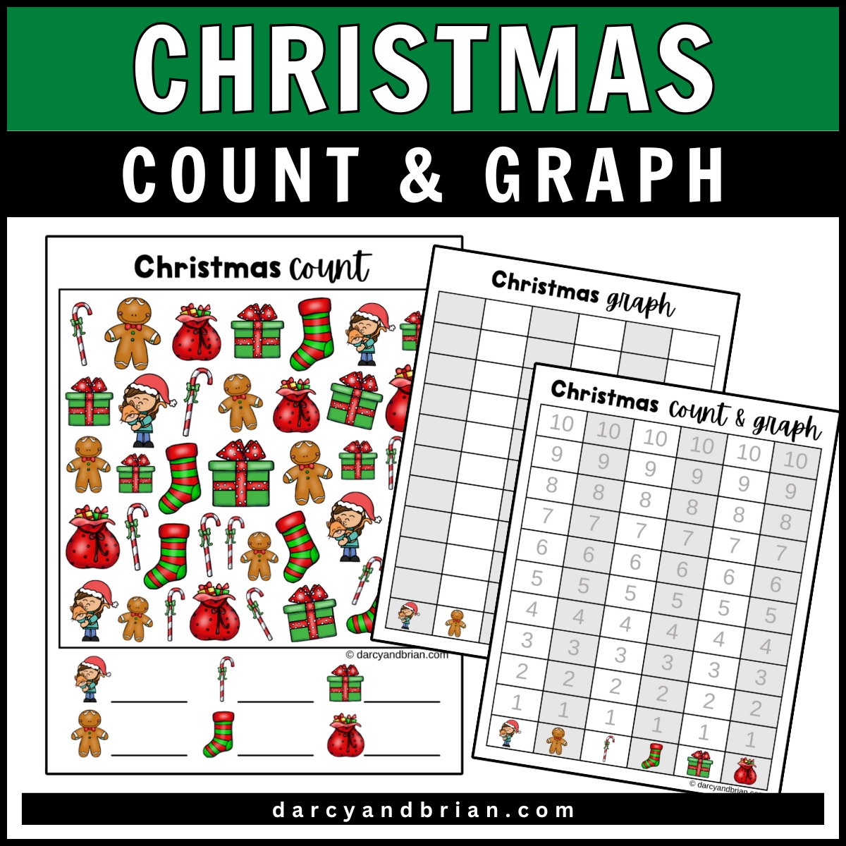 Printable Christmas Count And Graph Printable Christmas Count And Graph