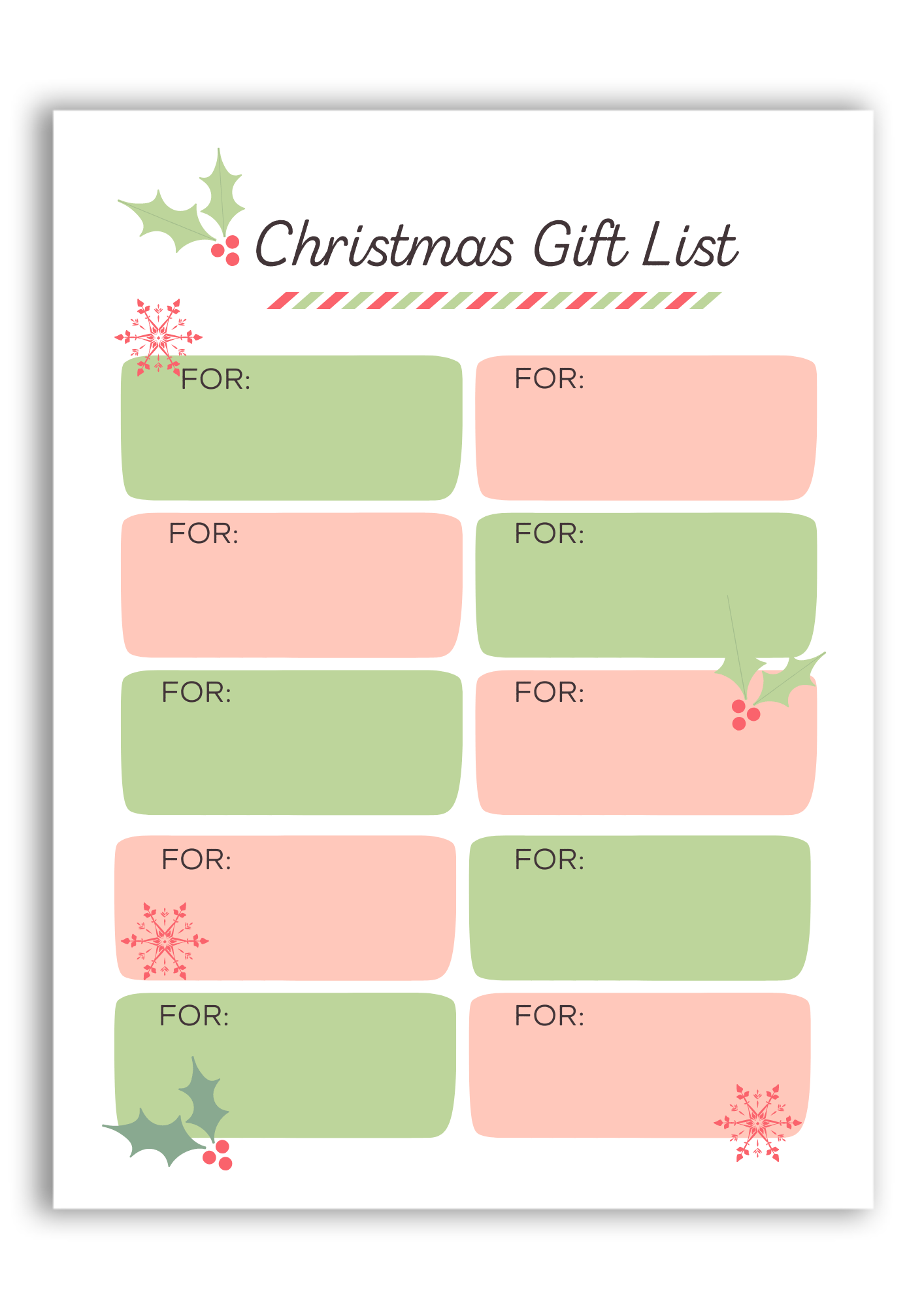 Printable Christmas Gift Hostess Planner