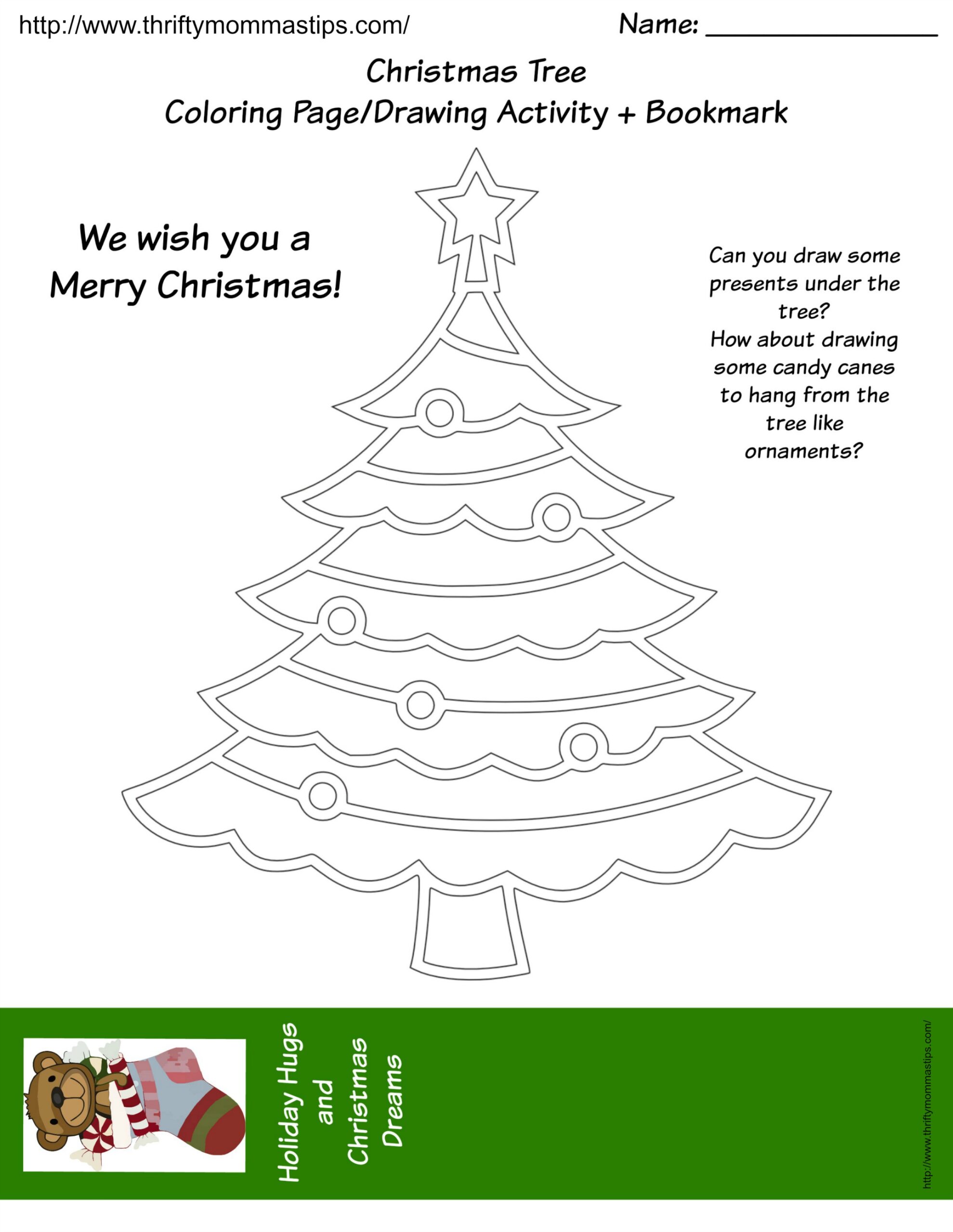 Printable Christmas Tree Activity For Kids Printable Christmas Tree Activity For Kids