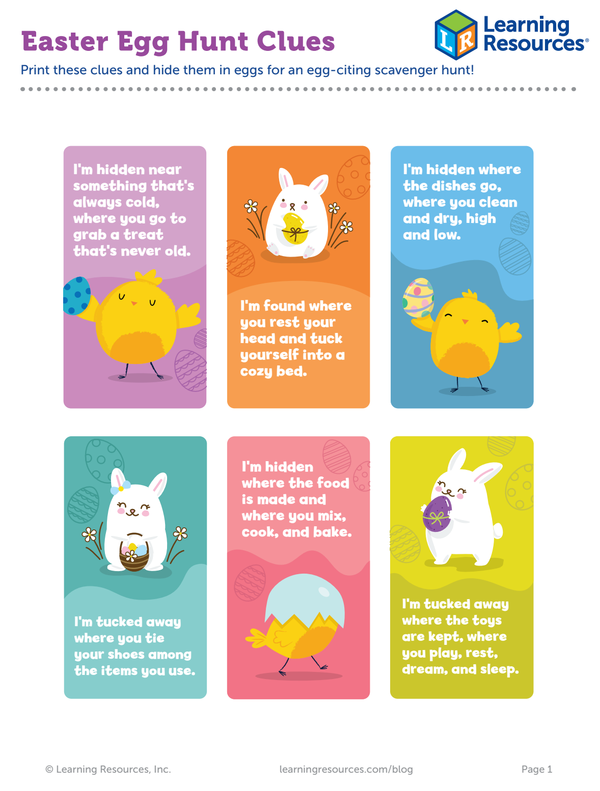Printable Easter Egg Scavenger Hunt Clues Printable Easter Egg Scavenger Hunt Clues