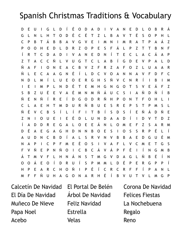 spanish christmas worksheets free printable spanish christmas worksheets free printable