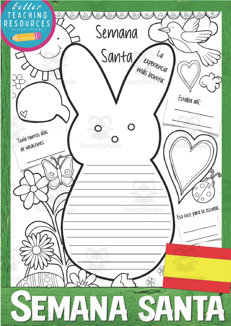 Spanish Holy Week Easter Writing All About Worksheets Spanish Holy Week Easter Writing All About Worksheets