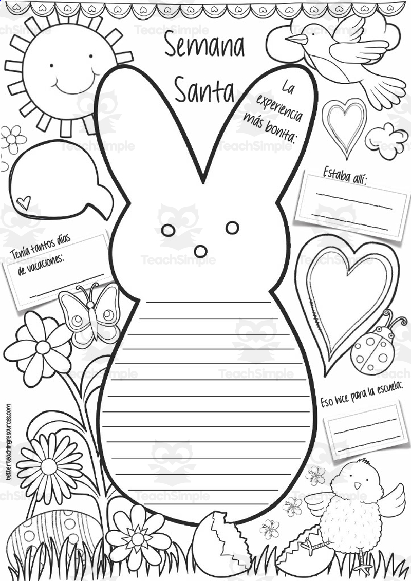 Spanish Holy Week Easter Writing All About Worksheets