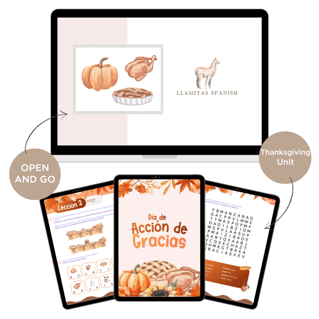 Spanish Thanksgiving Worksheets Spanish Thanksgiving Worksheets