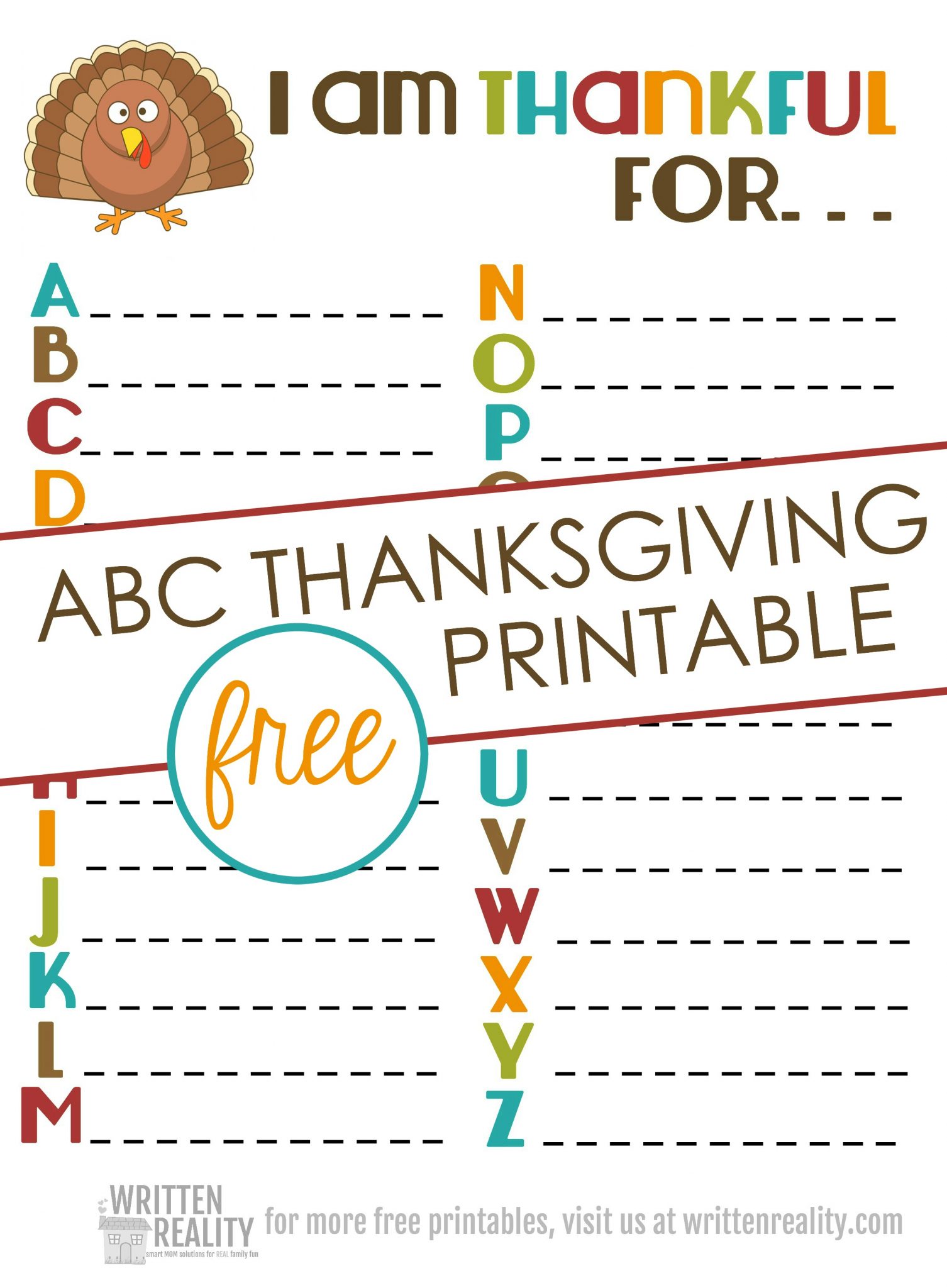 Thankful Abcs Printable Thankful Abcs Printable