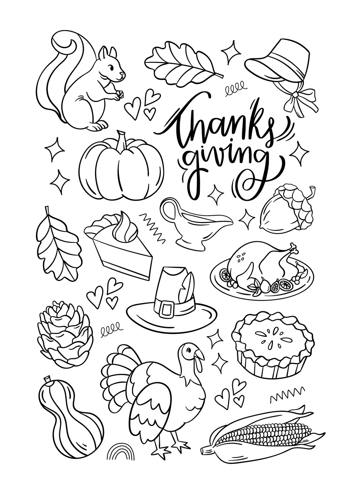 thanksgiving art worksheets