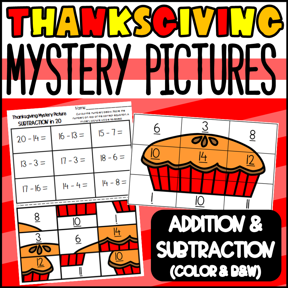 thanksgiving mystery math picture worksheet thanksgiving mystery math picture worksheet