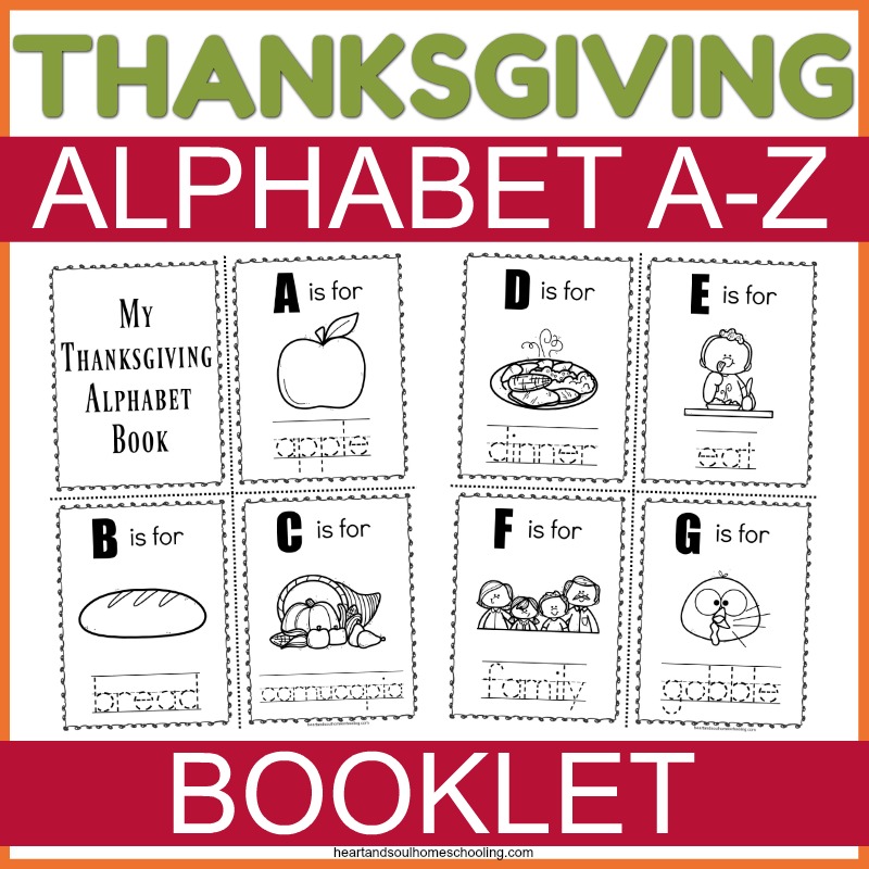 Thanksgiving Alphabet A Z Printable Booklet Thanksgiving Alphabet A Z Printable Booklet