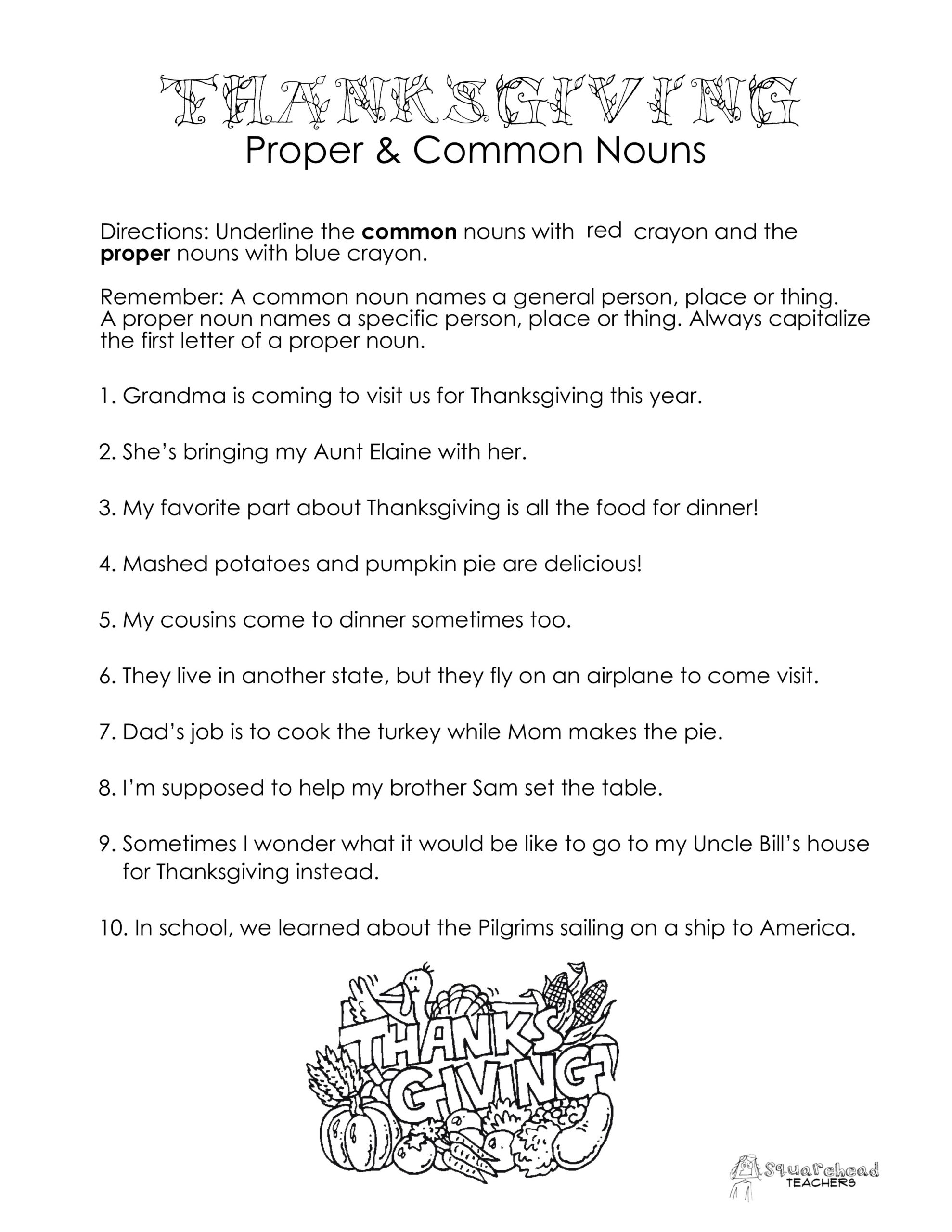 thanksgiving worksheet high school