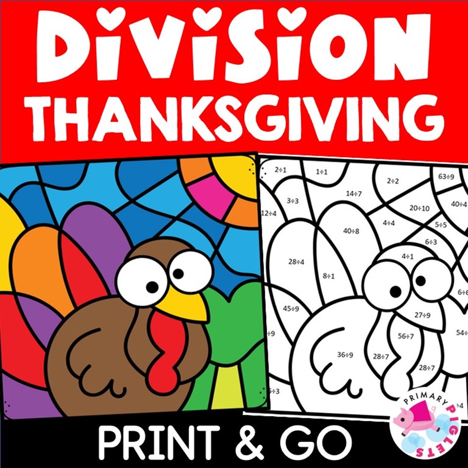 Thanksgiving Division Color By Number Thanksgiving Division Color By Number