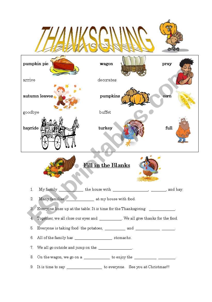 Thanksgiving Fill In The Blank 590047 Thanksgiving Fill In The Blank 590047