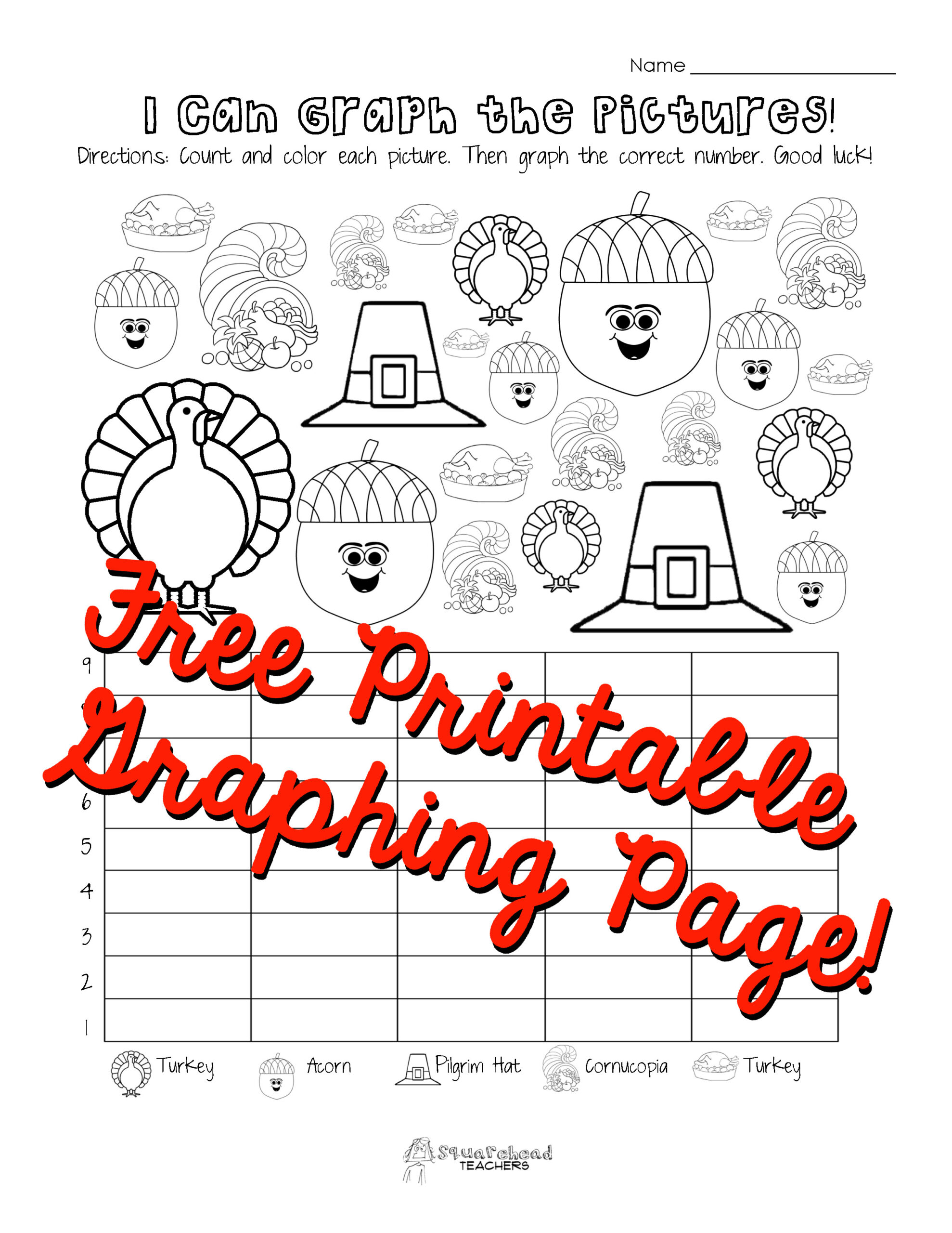 Thanksgiving Graphing Page Kindergarten First Grade Thanksgiving Graphing Page Kindergarten First Grade