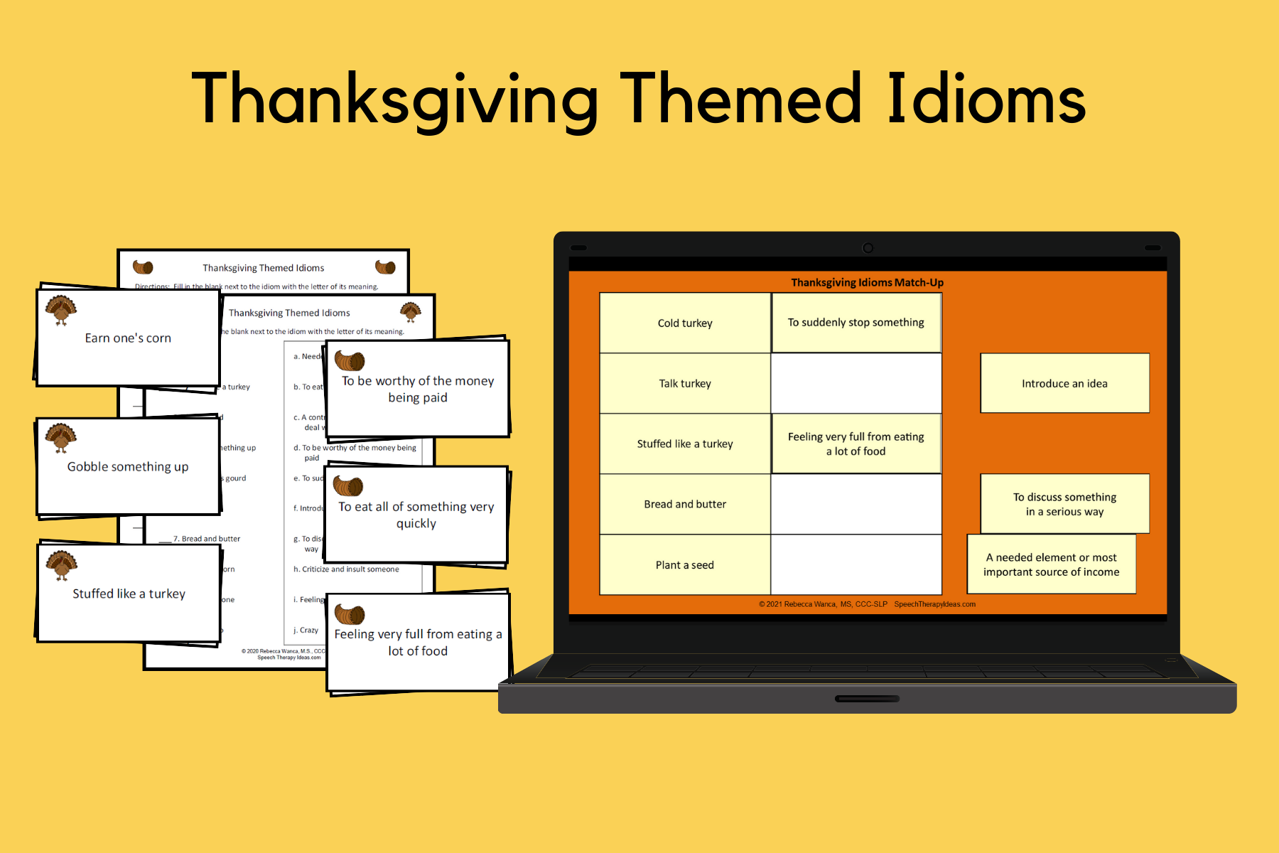 Thanksgiving Idioms Thanksgiving Idioms