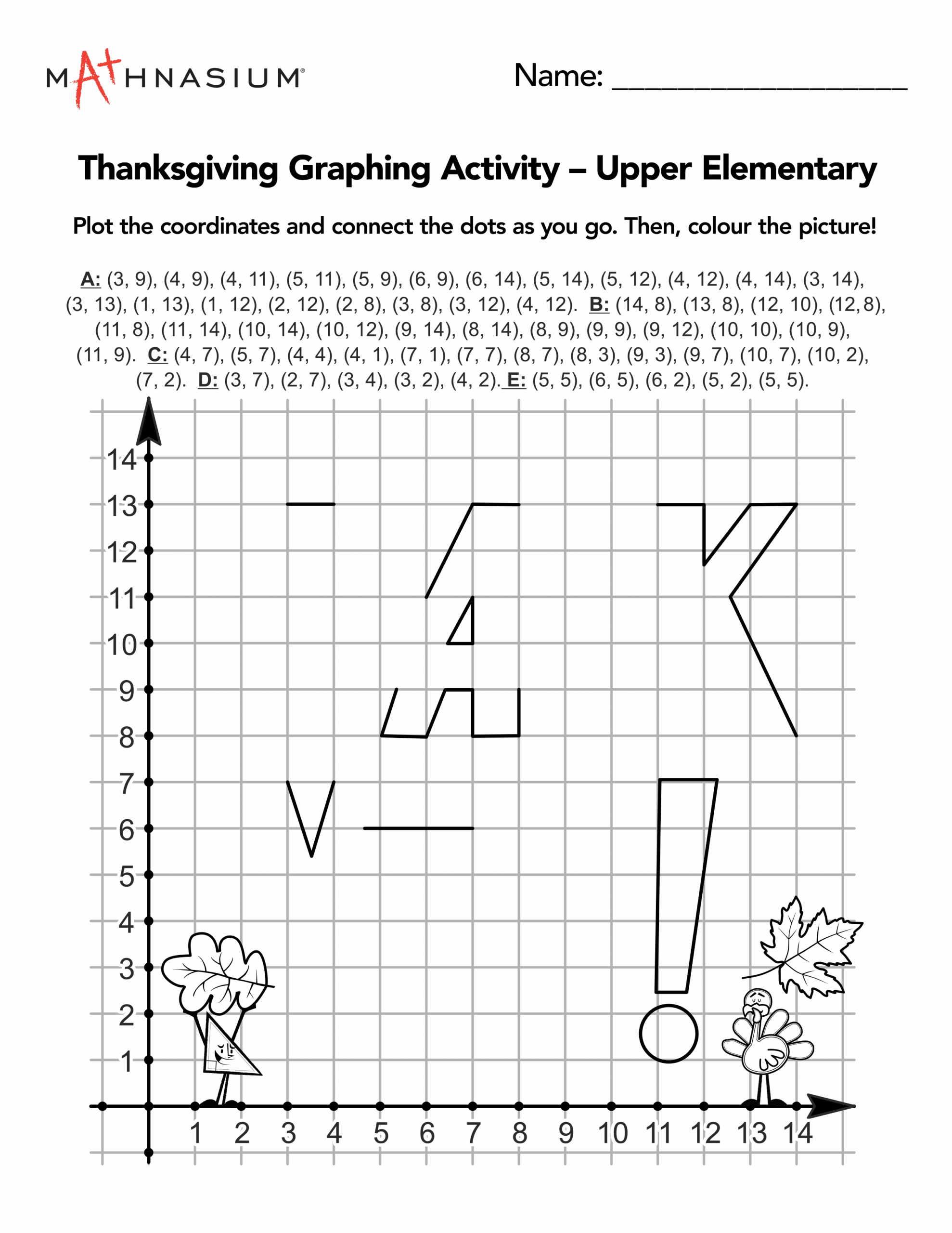 Thanksgiving Math Activities Thanksgiving Math Activities
