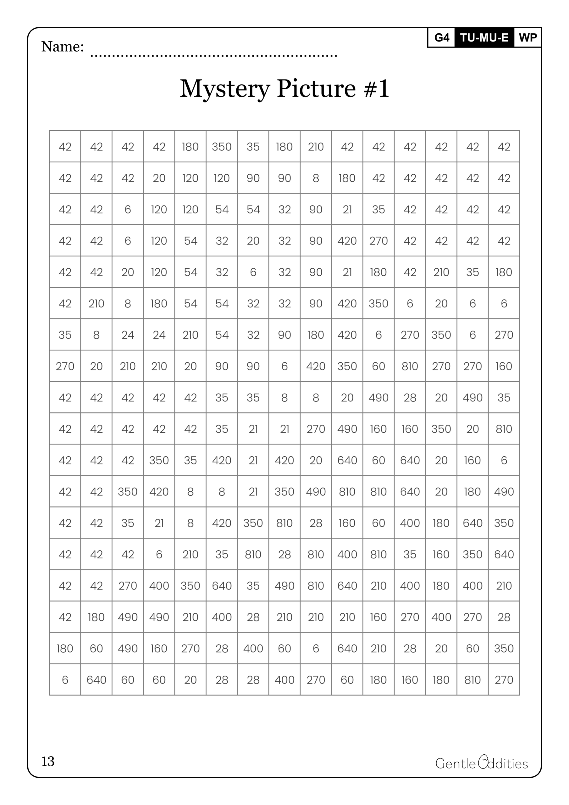 Thanksgiving Math Mystery Pictures Grade 3 Addition Subtraction Multiplication Division