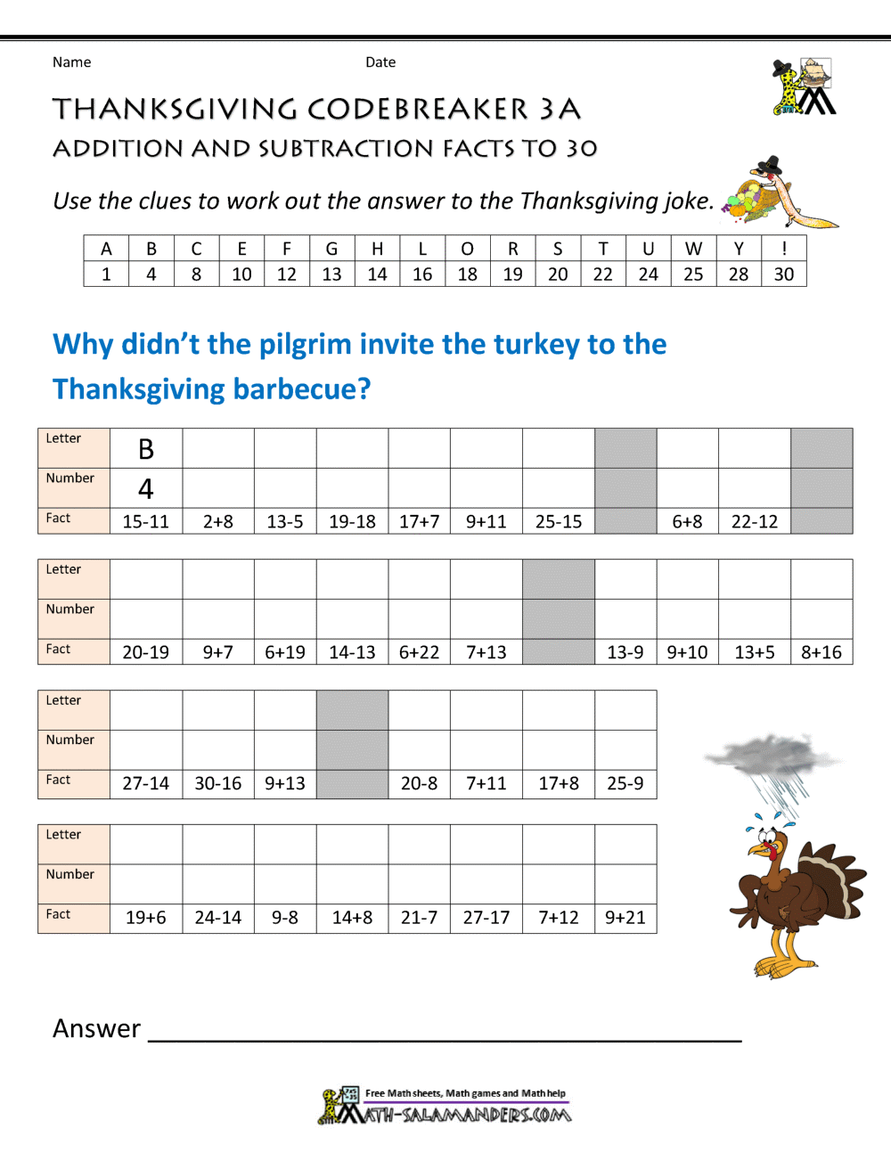 Thanksgiving Math Worksheets 3rd Grade Thanksgiving Math Worksheets 3rd Grade