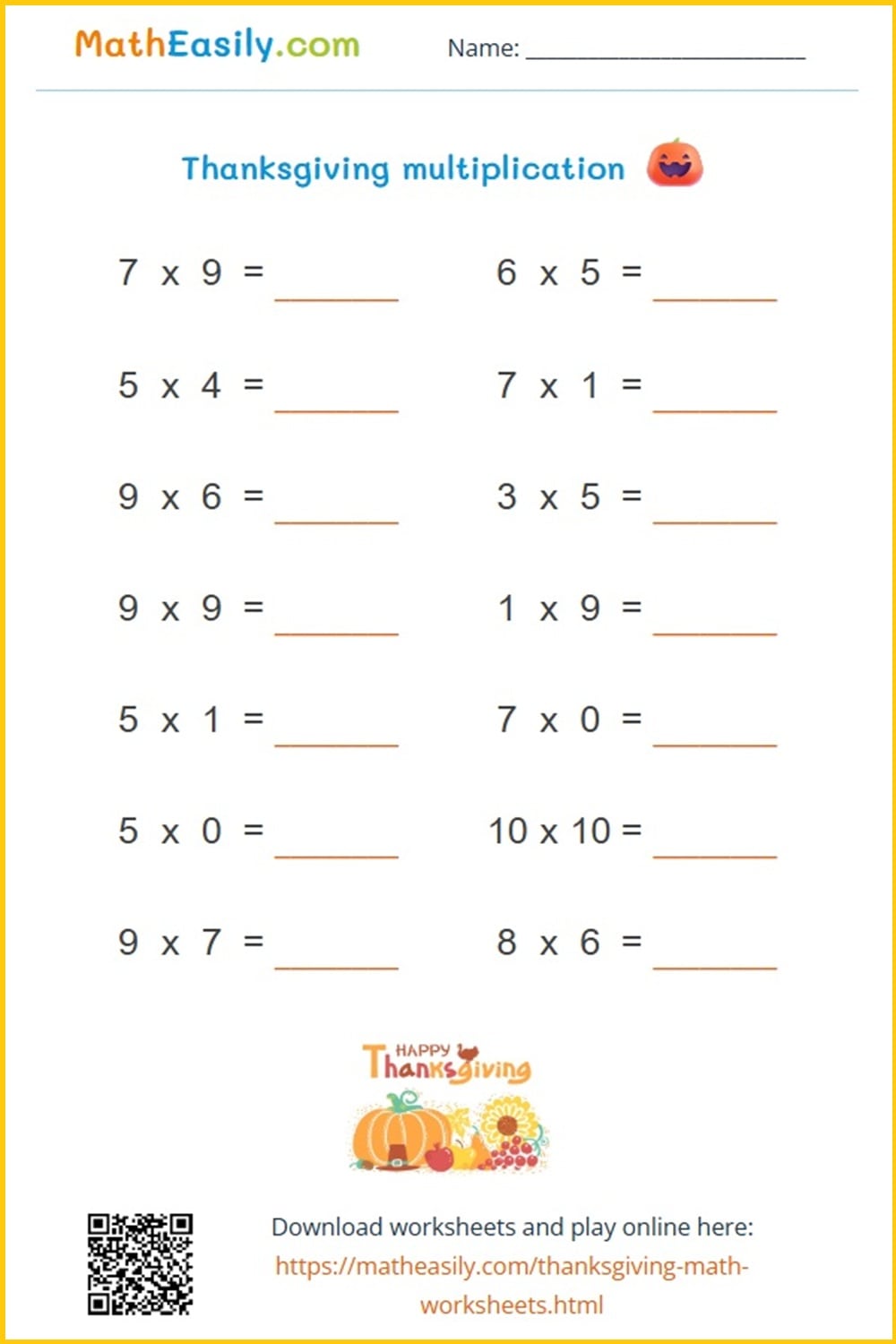 Thanksgiving Math Worksheets Thanksgiving Math Worksheets