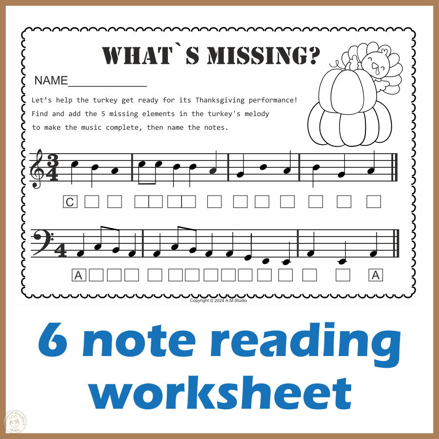 Thanksgiving Music Activities Treble Bass Note Names Music Notation Skills Thanksgiving Music Activities Treble Bass Note Names Music Notation Skills