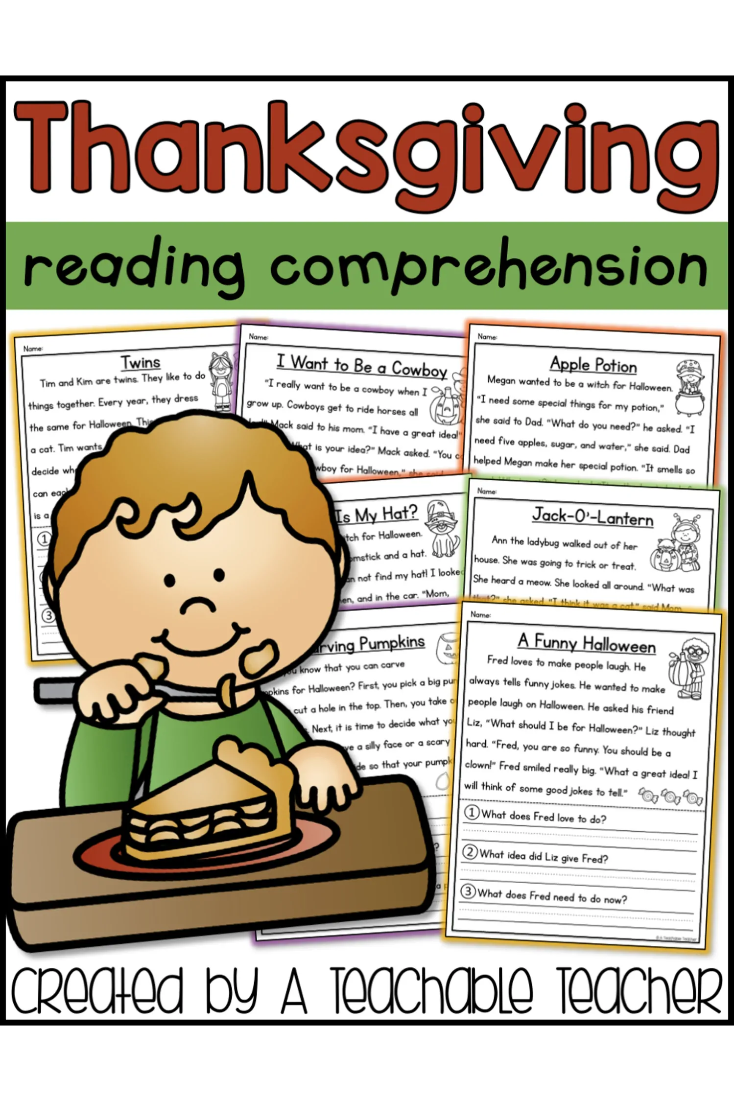 Thanksgiving Reading Comprehension 2