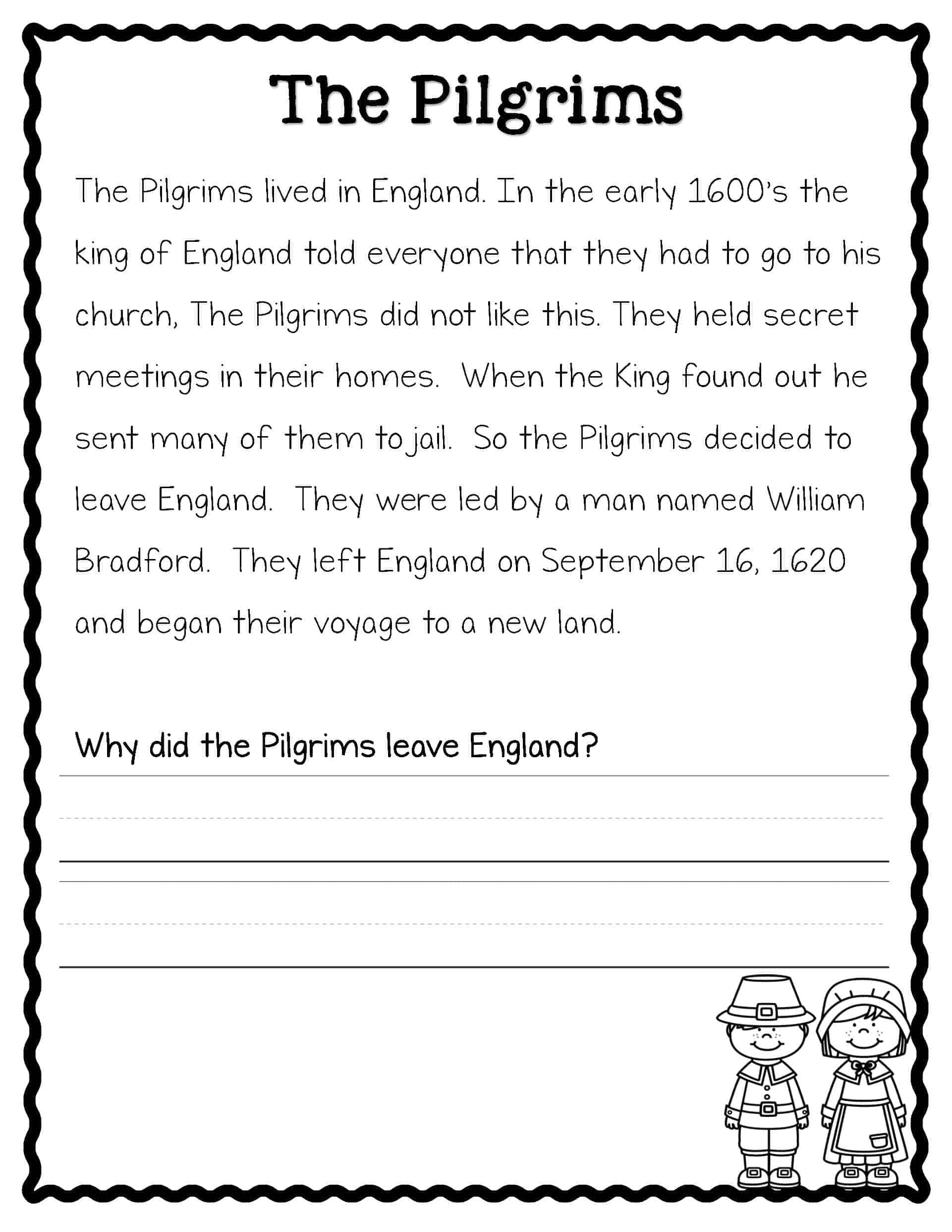 Thanksgiving Reading Comprehension Passages And Activities
