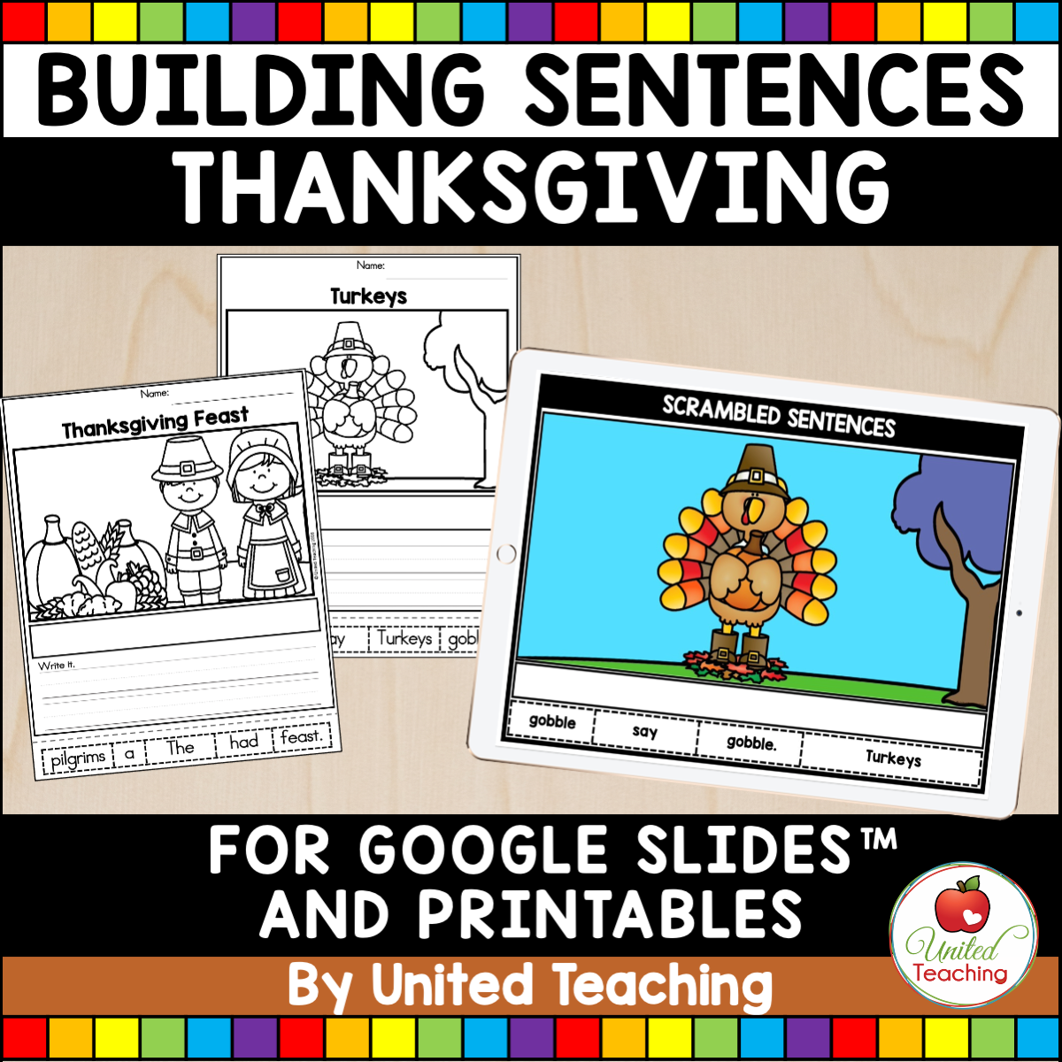 Thanksgiving Sentence Building