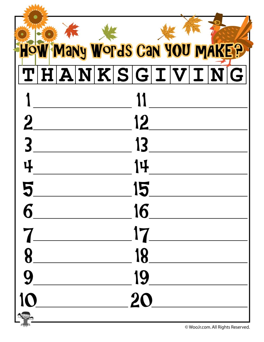 Thanksgiving Word Puzzles Thanksgiving Word Puzzles