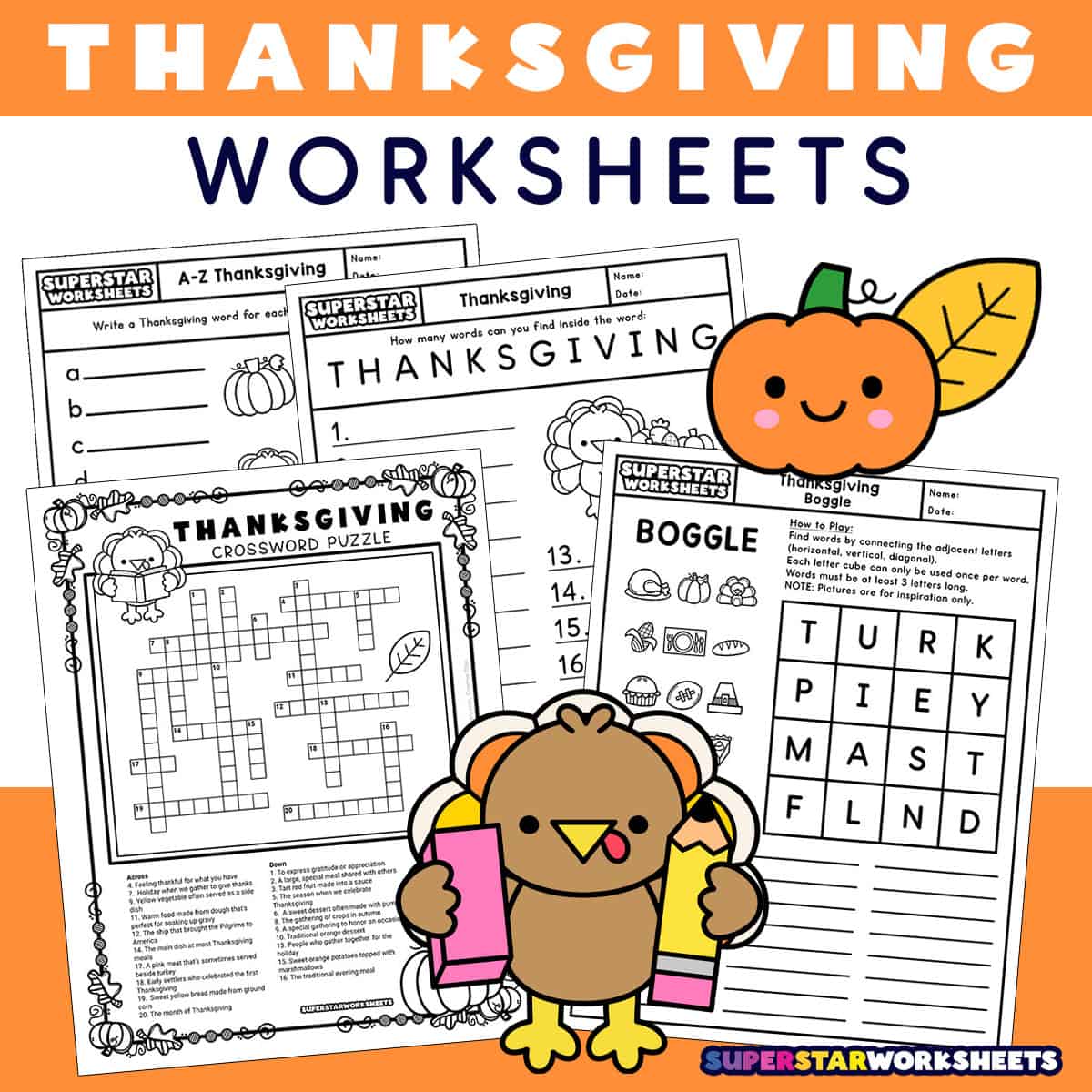 Thanksgiving Worksheets