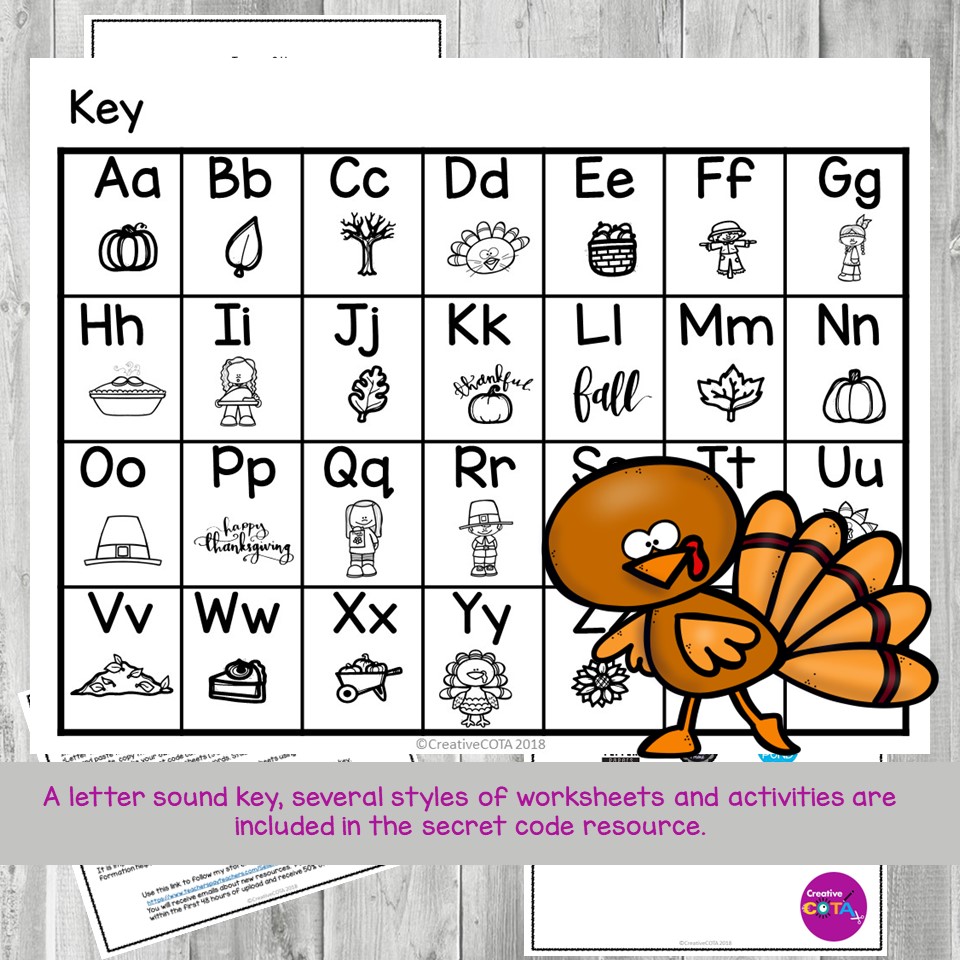Thanksgiving Writing Secret Code Activities And Worksheets Thanksgiving Writing Secret Code Activities And Worksheets
