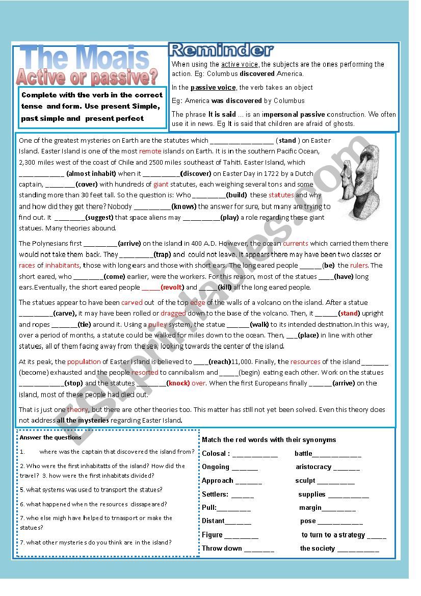 the mystery of easter island worksheets the mystery of easter island worksheets