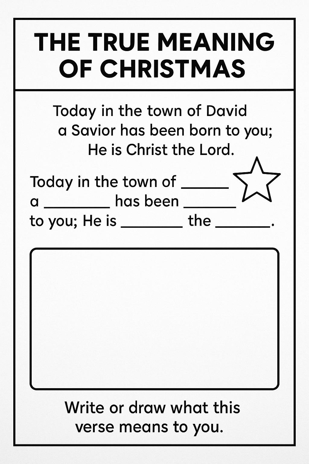 True Meaning Of Christmas Worksheet Set