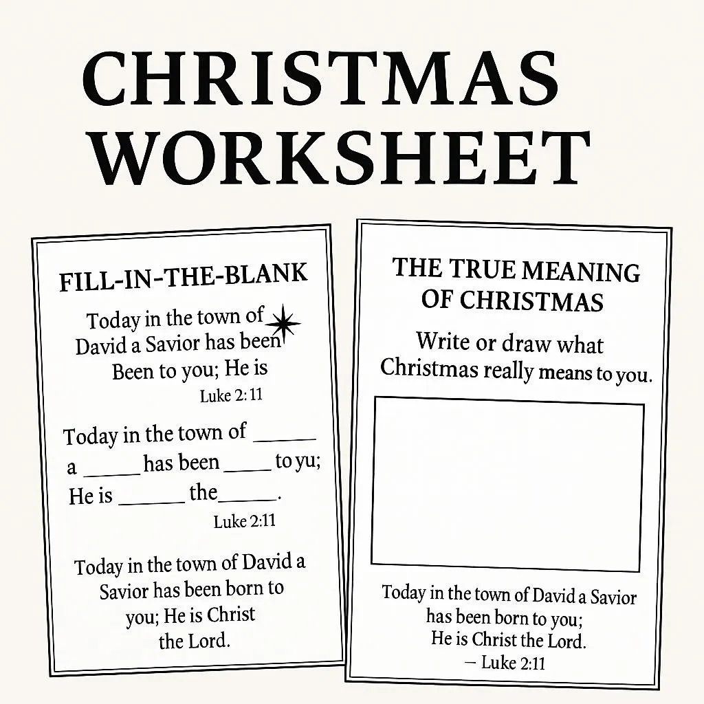 True Meaning Of Christmas Worksheet Set True Meaning Of Christmas Worksheet Set