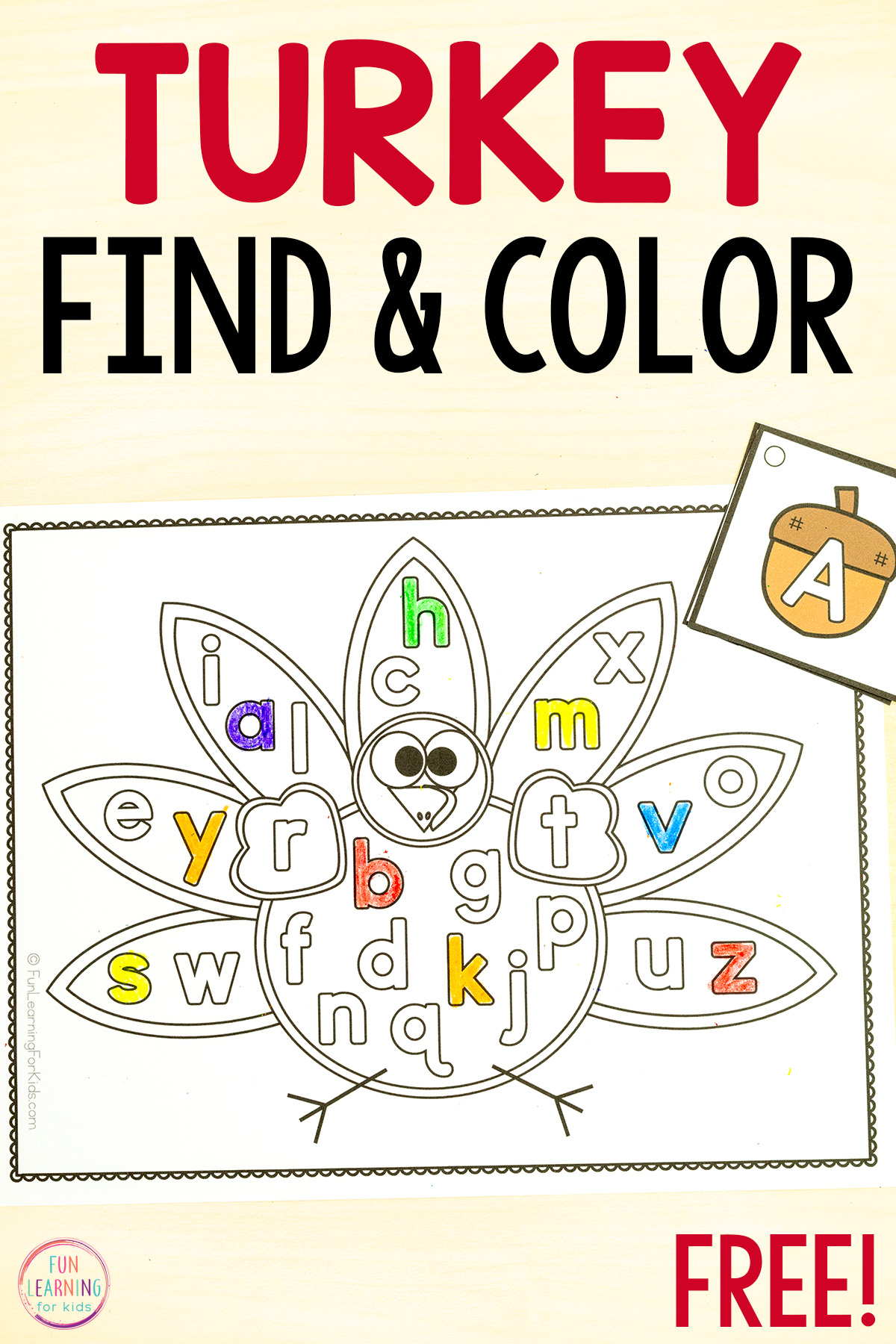 Turkey Find And Color The Letter Fall Worksheets Turkey Find And Color The Letter Fall Worksheets