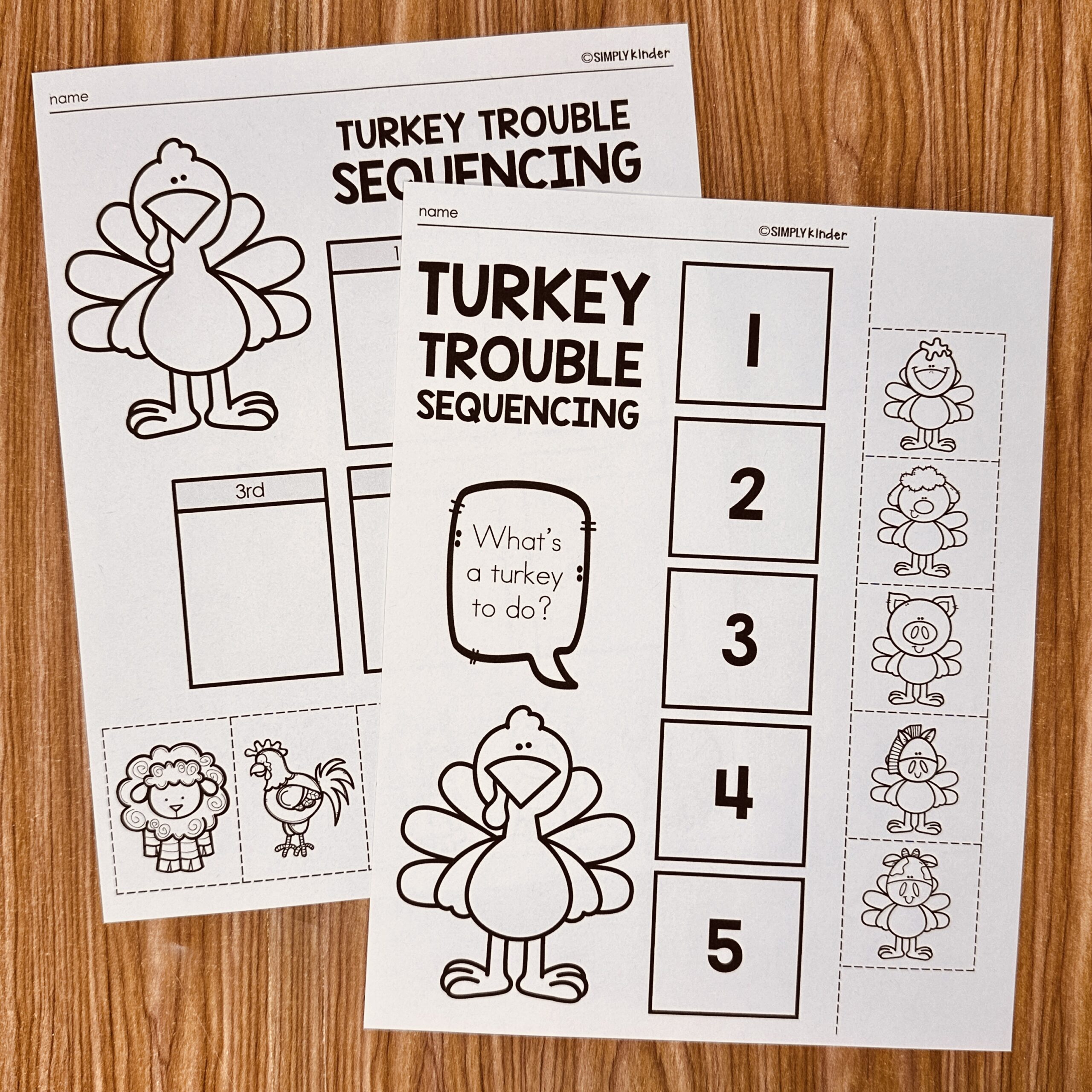 Turkey Trouble Sequencing Turkey Trouble Sequencing